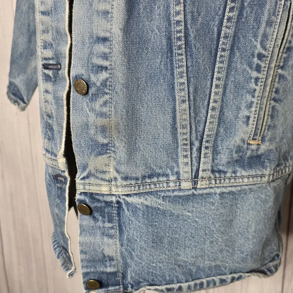 Vintage Levi's 932 Long Denim Chore Jacket Corduroy Collar USA - Picture 3 of 8